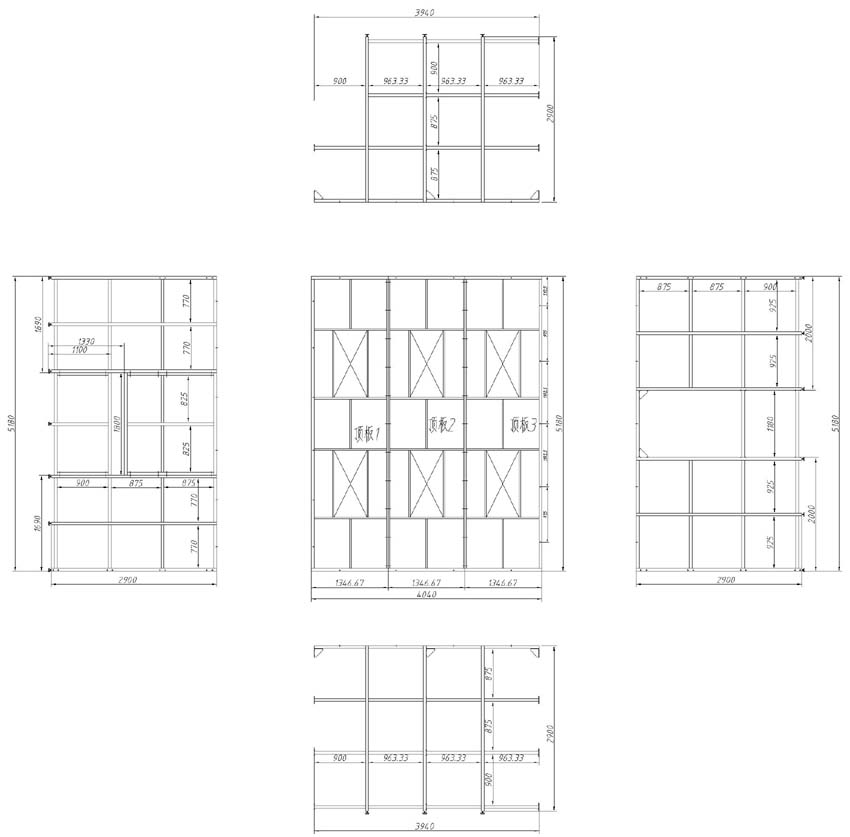 洁净棚加工图、洁净棚制作图总图
