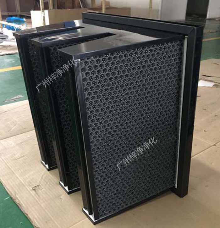 颗粒蜂窝活性炭过滤器产品侧面图